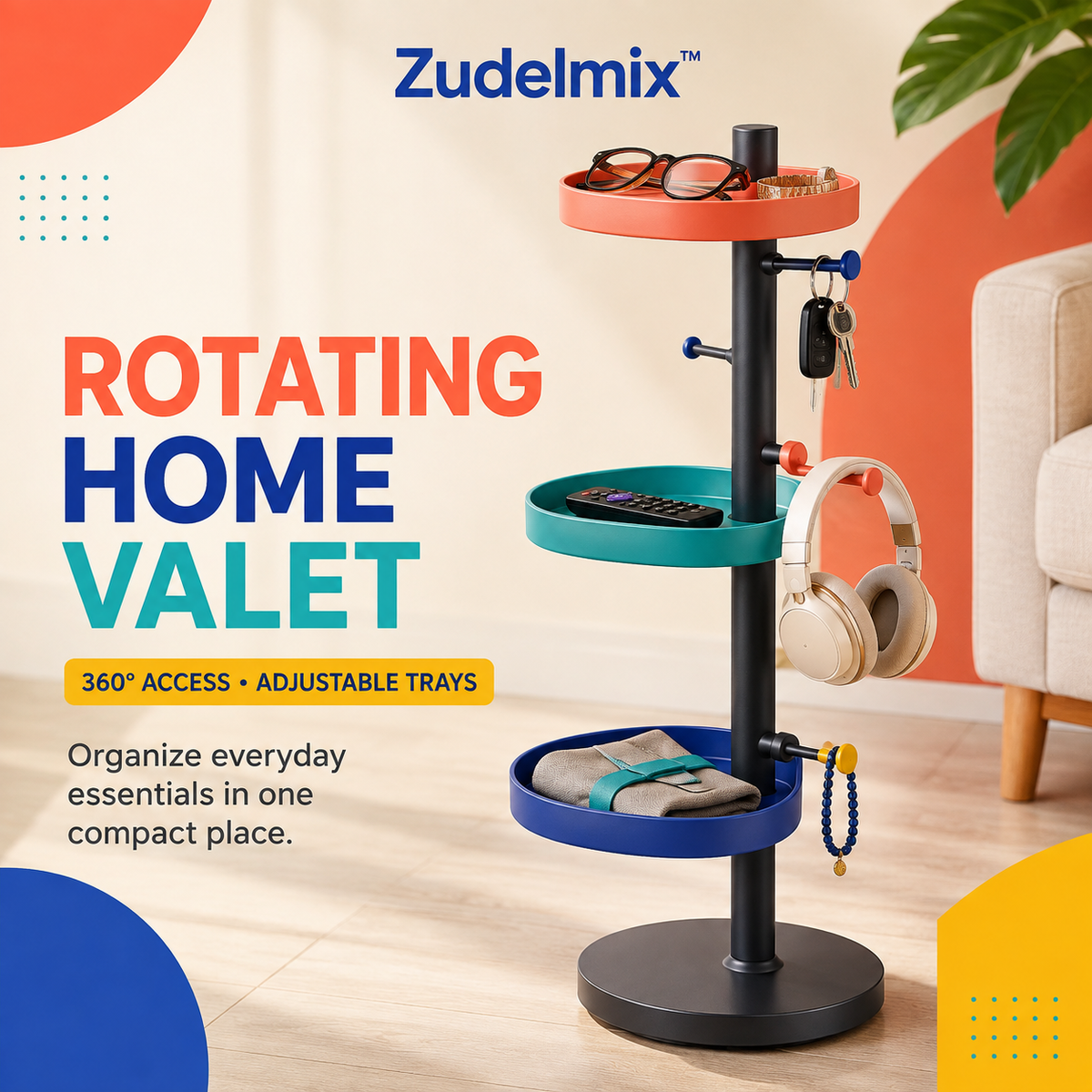 Zudelmix™ PivotNest Rotating Home Valet