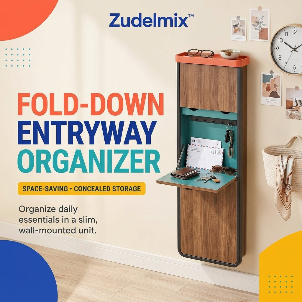 Zudelmix™ Fold-Down Entryway Organizer