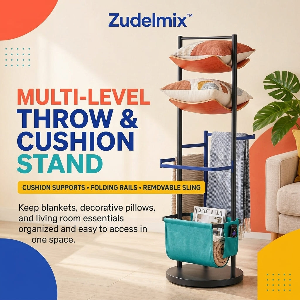 Zudelmix™ Multi-Level Throw and Cushion Stand