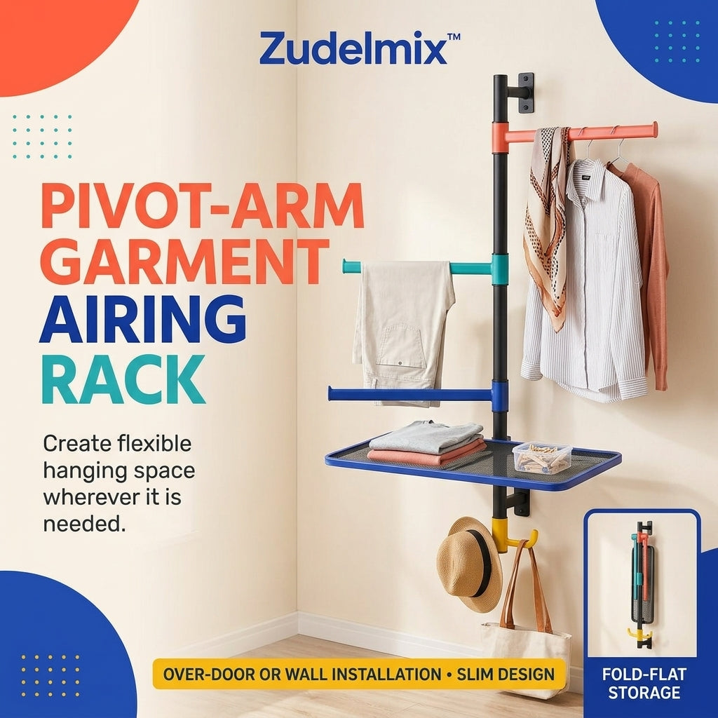Zudelmix™ Pivot-Arm Garment Airing Rack