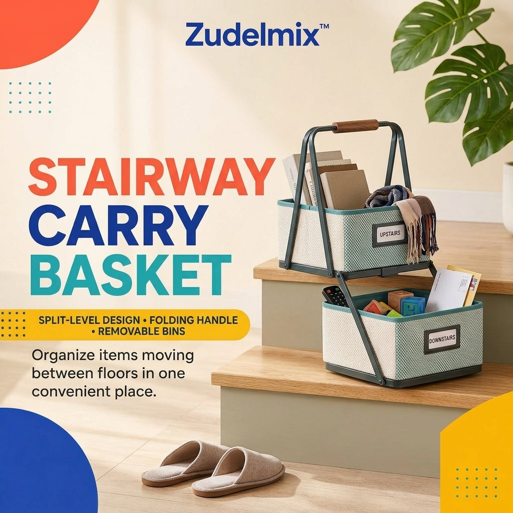 Zudelmix™ Split-Level Stairway Carry Basket